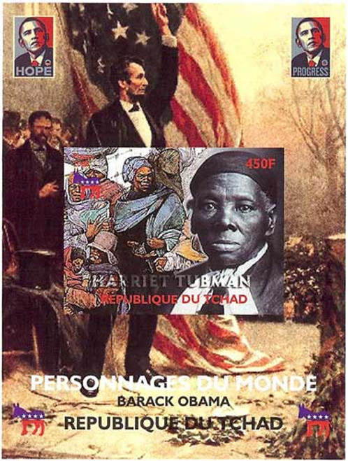 Chad - Tubman/ Obama Mint Souvenir Sheet 3B-021