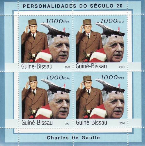 Guinea-Bissau - Charles de Gaulle - Sheet of 4 - GB1530