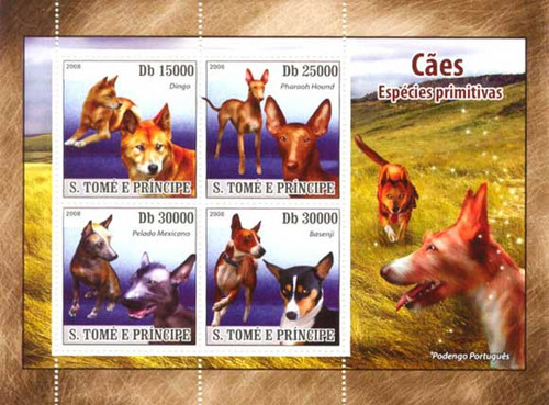 St Thomas - Primitive Dogs on Stamps ST8606a