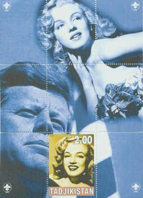 Marilyn Monroe & JFK - Mint Souvenir Sheet