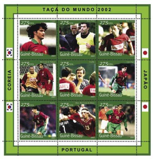 Guinea-Bissau - World Cup '02 9 Stamp Mint Sheet GB1103