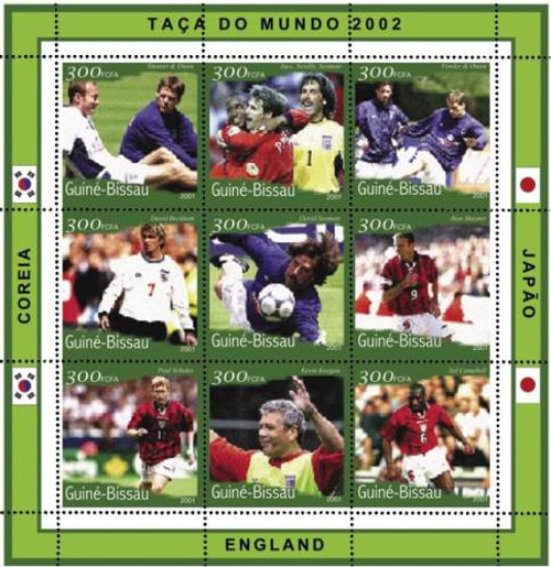 Guinea-Bissau - World Cup '02 9 Stamp Mint Sheet GB1104