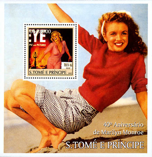 St Thomas - Marilyn Monroe Mint Souvenir Sheet