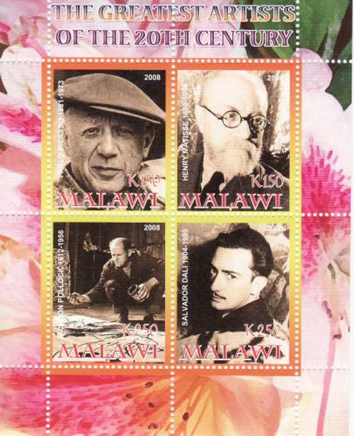 Famous 20th Century Artists - Mint Sheet of 4 - SV0318