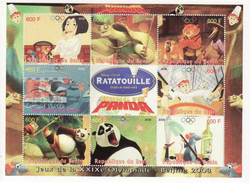 Disney's Ratatouille on Stamps - 9 Stamp Mint Sheet MNH - 2B-148