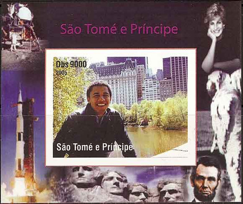 St Thomas - Obama Family Deluxe Imperf Sheetlet 19A-113