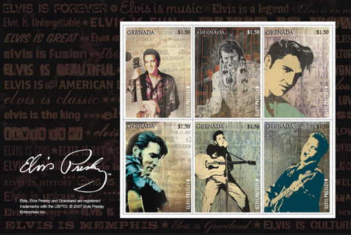 Grenada - Elvis Presley - 6 Stamp Mint Sheet MNH