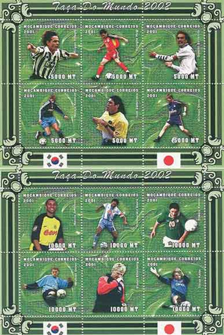 Mozambique - Europe 2000 Football - 7 Sheet Mint Set - 13A-124