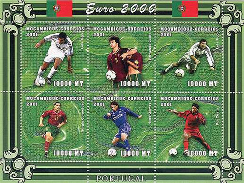 Mozambique - Europe Soccer - 2 Sheet Mint Set - 1421-2