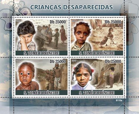 St Thomas - Missing Children - 4 Stamps Sheet - ST9115a