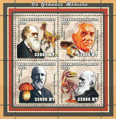 Mozambique - Scientists & Nature - 4 Stamps Sheet 1619