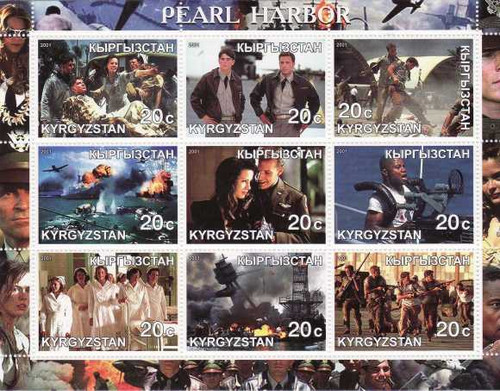 Pearl Harbor Movie - Mint Sheet of 9 MNH - 11A-067