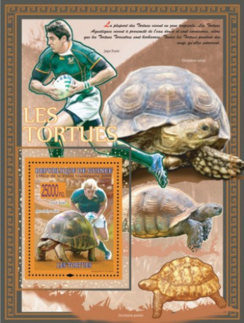 Guinea - Turtles & Rugby - Mint Stamp S/S MNH - 7B-762
