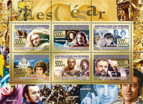 Guinea - Cesar Awards - 6 Stamp Mint Sheet MNH - 7B-775
