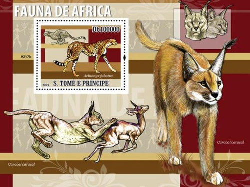 St Thomas - Fauna of Africa - Mint Stamp S/S - ST9217b