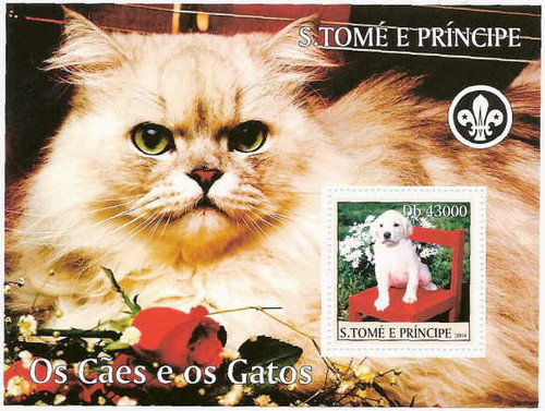 St Thomas - Dogs & Cats Mint Souvenir Sheet ST4230