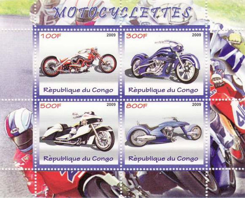 Motorcycles - Mint Sheet of 4 MNH - SV0402