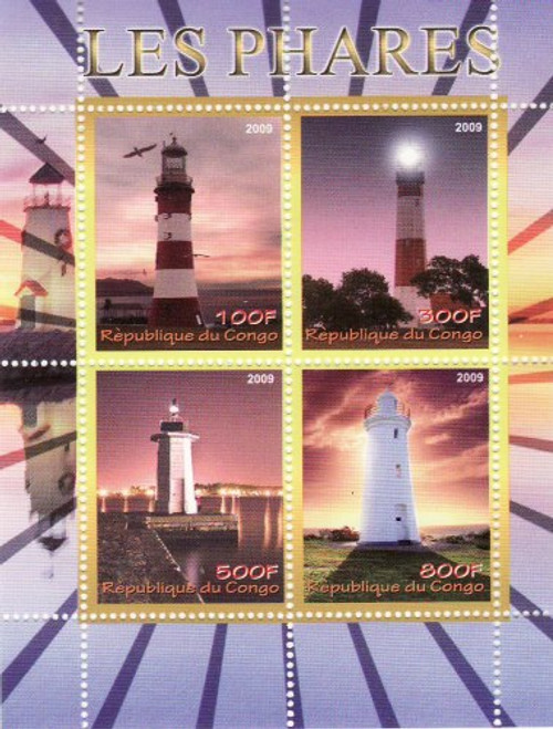 Lighthouses - Mint Sheet of 4 MNH - SV0417