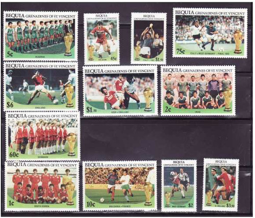 St Vincent - World Cup Soccer 12 Stamp Mint Set 218-29