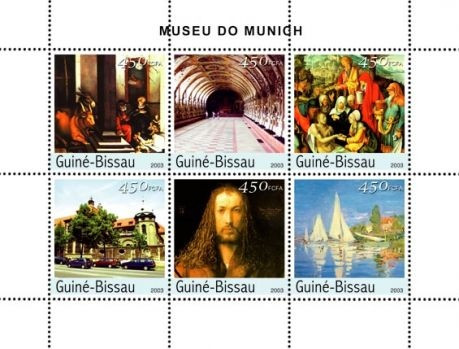 Guinea-Bissau - German Museum Art 6 Stamp Sheet GB3207