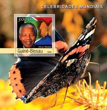 Guinea-Bissau - Mandela & Butterflies Stamp S/S GB3336