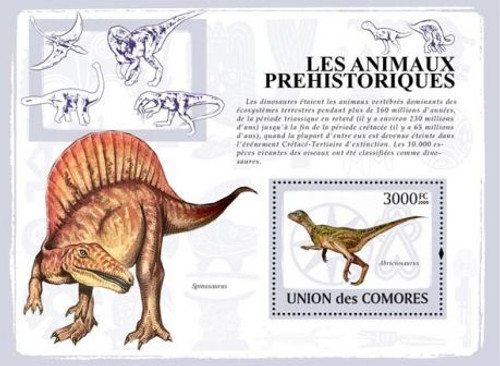 Comoros - Dinosaurs - Mint Stamp S/S MNH - 3E-092
