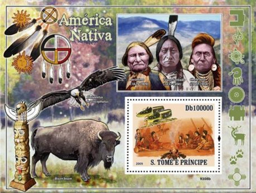 St Thomas - Famous Native Americans - Mint Stamp S/S - ST9308b