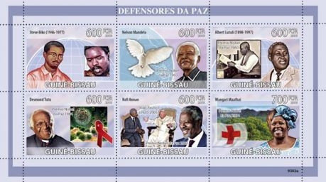 Guinea-Bissau - Defenders of Peace 6 Stamp Sht GB9302a