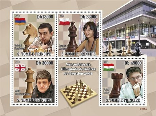St Thomas - Chess Olympiad - 4 Stamp Mint Sheet ST9406a