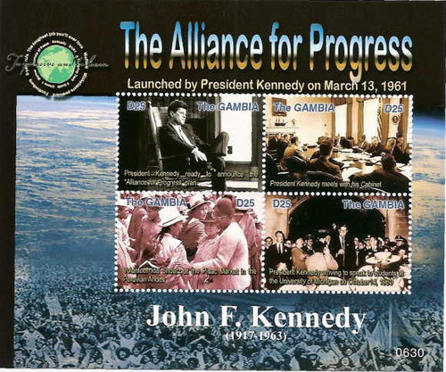 Gambia - JFK & Alliance for Progress Mint Sheet GAM0630