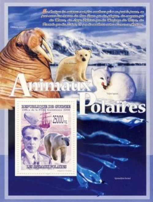 Guinea - Polar Animals on Stamps - Mint Stamp Souvenir Sheet - 7B-824