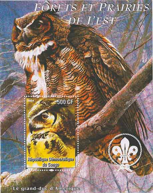 Owls - Mint Souvenir Sheet MNH - 3A-303