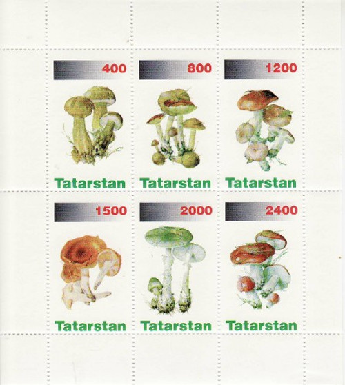 Mushrooms on Stamps - 6 Stamp Mint Sheet MNH - 20C-034