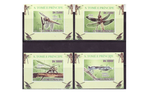 St Thomas - Insects - 4 Imperf Deluxe Mint Set 19A-129