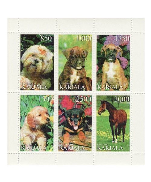 Dogs & Horses - Mint Sheet of 6 MNH - 11F-032