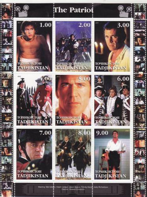 The Patriot - Mel Gibson - Mint Sheet of 9 - 20A-080
