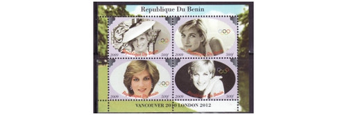 Princess Diana on Stamps - 4 Stamp Mint Sheet MNH - 2B-171