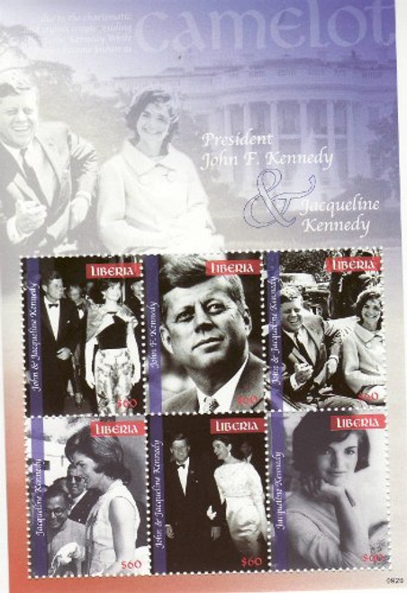 Liberia - John F Kennedy - 6 Stamp Mint Sheet - LIB0926