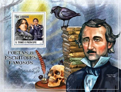 St Thomas - Poets & Writers - Mint Stamp S/S - ST10102b