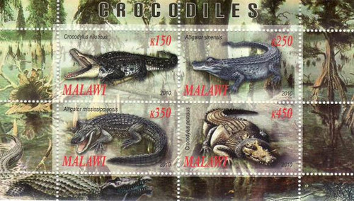 Crocodiles - Mint Sheet of 4 MNH - 13K-025