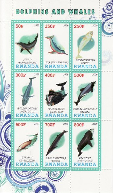 Dolphins & Whales - Mint Sheet of 9 MNH - SV0580