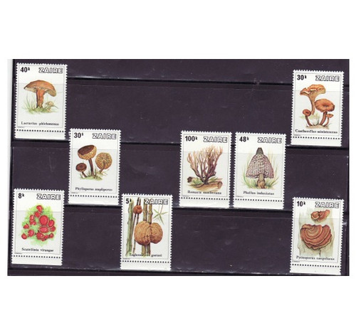 Zaire - Mushrooms - 8 Stamp Mint Set MNH - 910-7