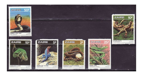 Zaire - Reptiles - 6 Stamp Mint Set MNH - 1231-6