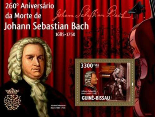 Guinea-Bissau - Johann Bach - Mint Stamp Souvenir Sheet - GB10101b