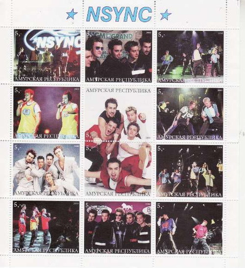 N Sync - Mint Sheet of 12 MNH - 1F-020