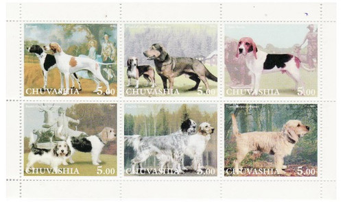 Dogs - Mint Sheet of 6 MNH - 3D-025