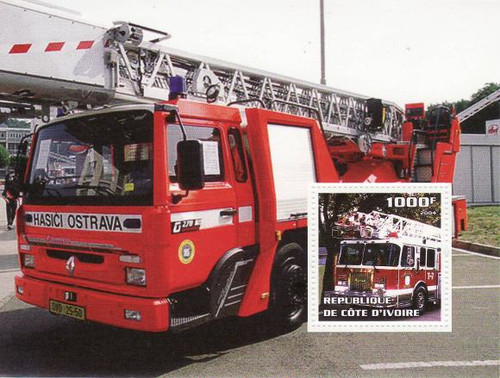 Fire Engines - Mint Set of 3 Souvenir Sheets MNH 9A-020