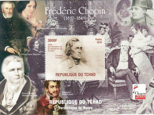 Chad - Frederic Chopin - Mint Stamp S/S MNH - 3B-082