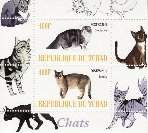 Cats - Mint Sheet of 2 MNH - 3B-108