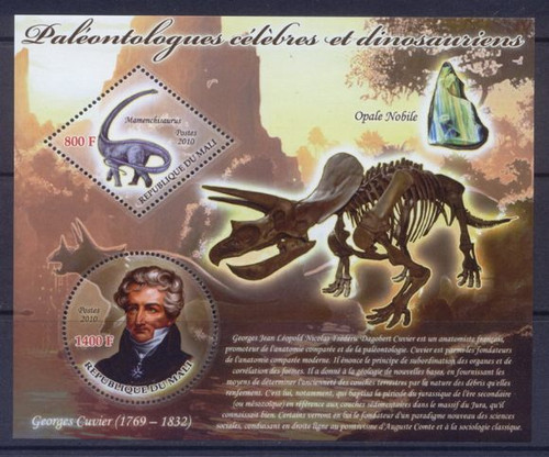 Mali - Paleontologists & Dinosaurs Stamp S/S - 13H-088